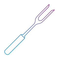 fork grill kitchen cutlery icon vector illustration design