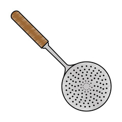 frieds spoon kitchen cutlery icon vector illustration design
