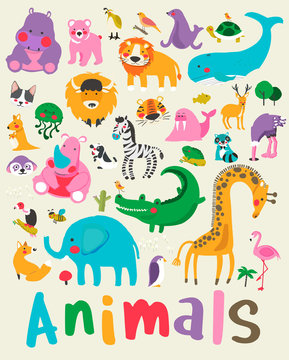 Illustration drawing style of animal
