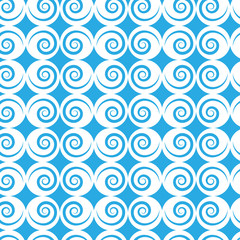 Spiral blue and white background