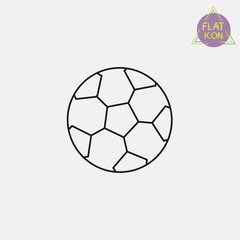 Obraz premium football ball line icon