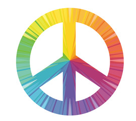 peace multicolored abstract icon