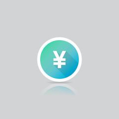 Fototapeta premium Modern Round Yen Symbol Icon