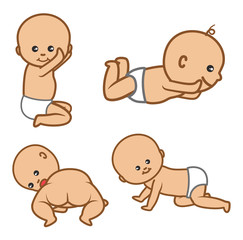 Cartoon Toddlers Vectors