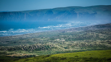 point reyes national seashore coast on pacific ocean