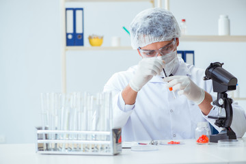 Doctor testing new drugs for medical purposes