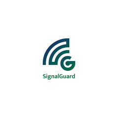 wifi or wireless signal and letter G logo. vector illustrator.