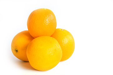 Fresh orange fruit isolated on white background
