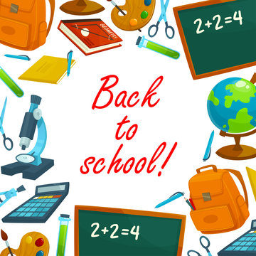 Back to school education background poster