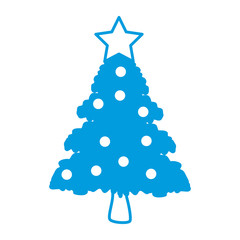 Decorative Christmas tree icon vector illustration graphic design