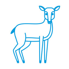 Deer animal cartoon icon vector illustration graphic design