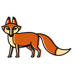 Fox animal cartoon icon vector illustration graphic design