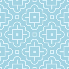 Geometric pattern for wallpapers. Blue and white seamless background
