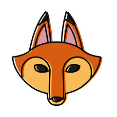Fox animal cartoon icon vector illustration graphic design