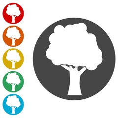 Tree Icons set Flat Graphic Design - Illustration 