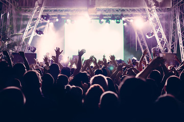 Crowd in a concert - obrazy, fototapety, plakaty