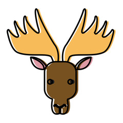Reindeer animal cartoon icon vector illustration graphic design