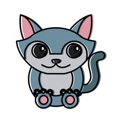 Cat animal cartoon icon vector illustration graphic design