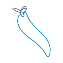 flat line  colored chili  pepper  over white  background  vector illustration