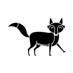 Fox animal cartoon icon vector illustration graphic design