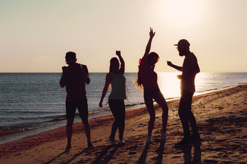 People dancing in summer