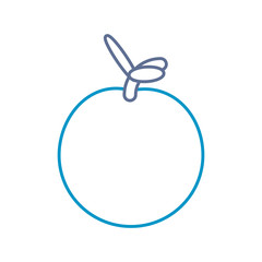 flat line  colored  orange over background vector illustration