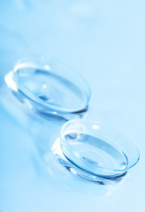 Contact lenses with water drops