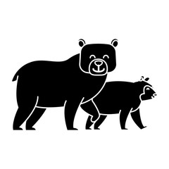 bear cartoon animal icon vector illustration graphic design