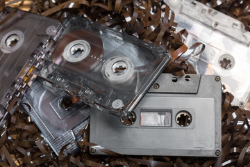 Cassette tape with pull-out tape