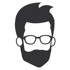 young man with beard avatar character vector illustration design