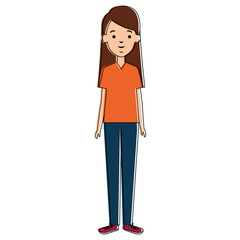 beautiful woman avatar character vector illustration design