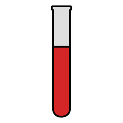 tube test with blood vector illustration design