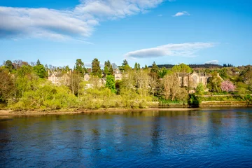 Zelfklevend Fotobehang A view of east bank of River Tay in Perth city © anastasstyles