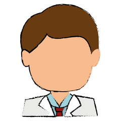 male doctor avatar character vector illustration design