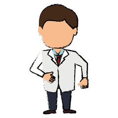 male doctor avatar character vector illustration design