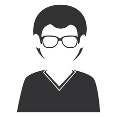 young man avatar character vector illustration design