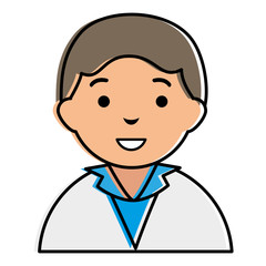 male doctor avatar character vector illustration design