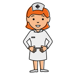 nurse beautiful avatar character vector illustration design