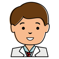 male doctor avatar character vector illustration design