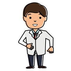 male doctor avatar character vector illustration design
