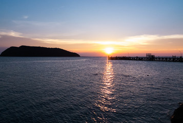 Silhouette by the sea