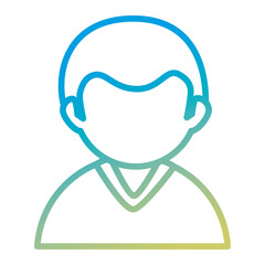 young man avatar character vector illustration design