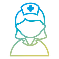 nurse beautiful avatar character vector illustration design