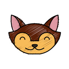 Cat animal cartoon icon vector illustration graphic design