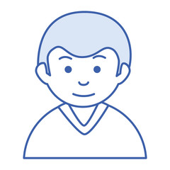 young man avatar character vector illustration design