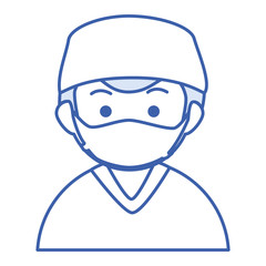 male doctor avatar character vector illustration design