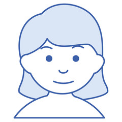 beautiful woman shirtless avatar character vector illustration design