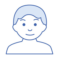 young man shirtless avatar character vector illustration design