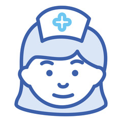 nurse beautiful avatar character vector illustration design
