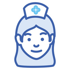 nurse beautiful avatar character vector illustration design